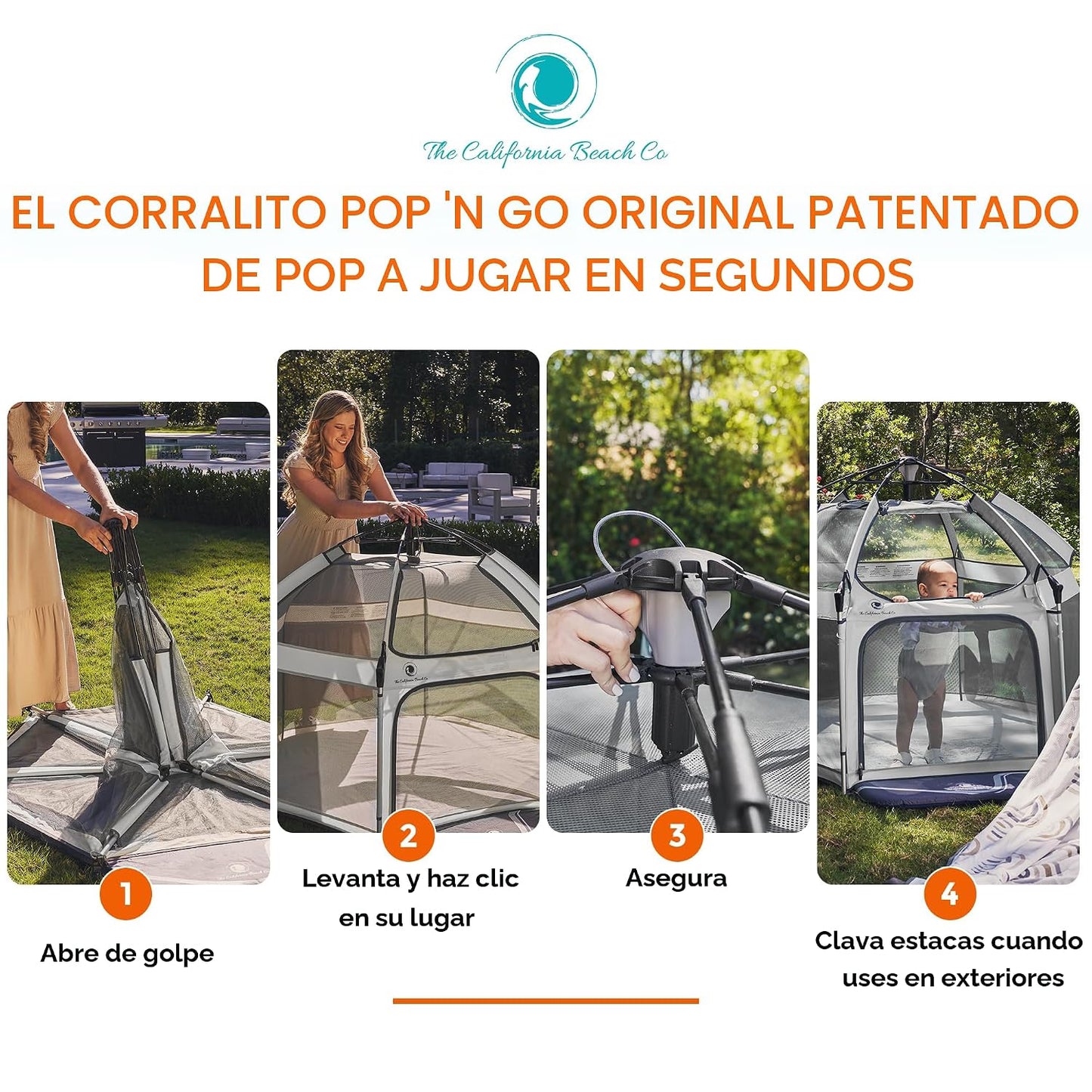POP 'N GO PLAYPEN - Corralito para bebés y niños pequeños para...