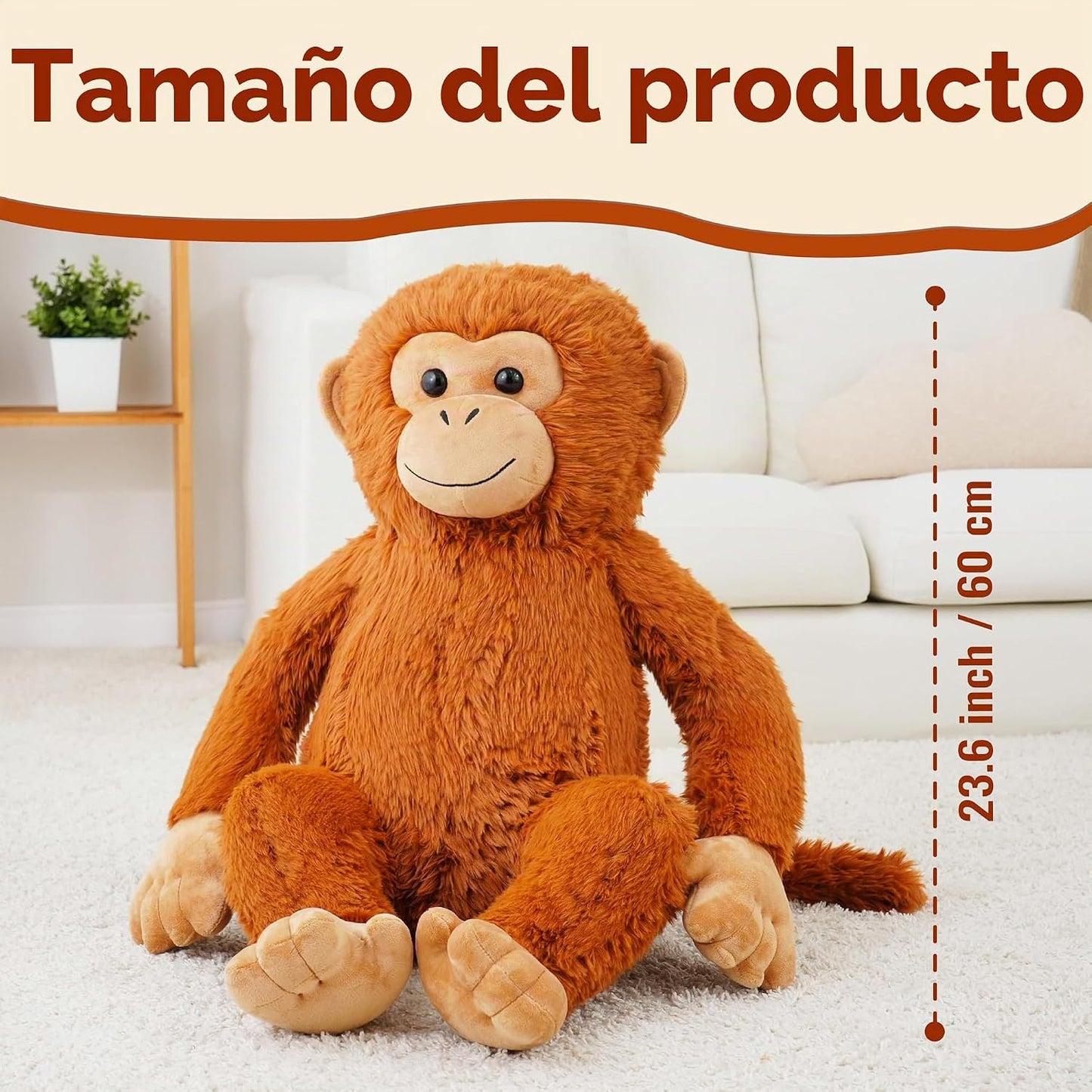 EEYQR Animales de Peluche de Mono Gigante, Juguete de Peluche Grand...