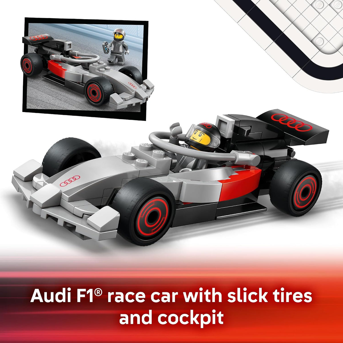 Camión de exhibición LEGO City F1 con coche de carreras Audi F1 - J...