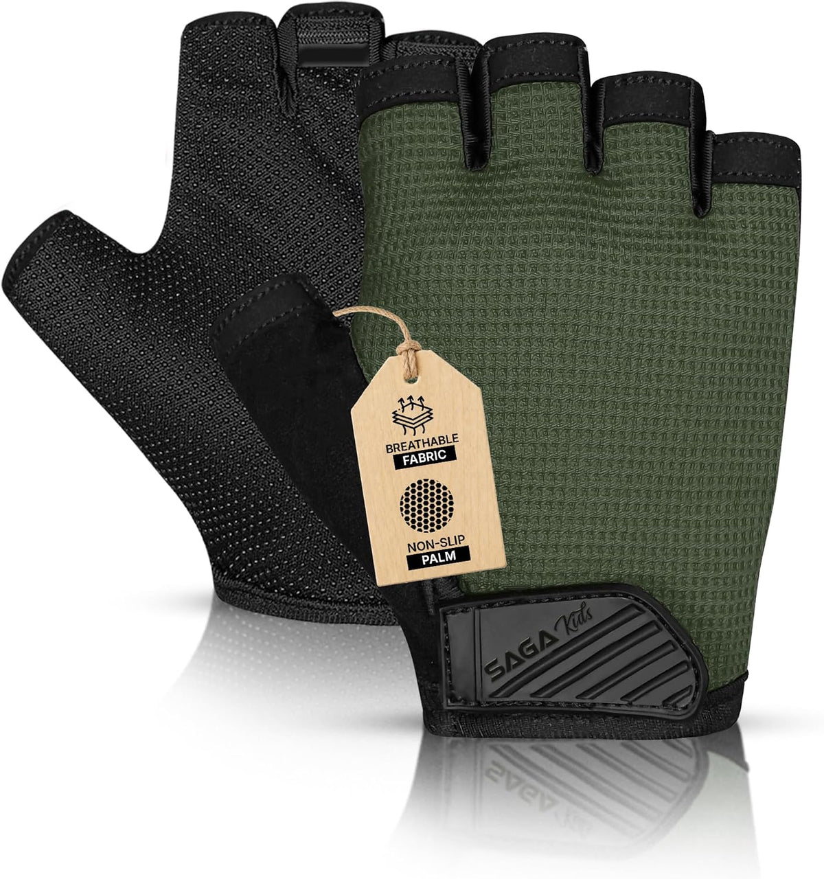 SAGA SPORTS 3 pares de guantes de ciclismo para niños, guantes de c...