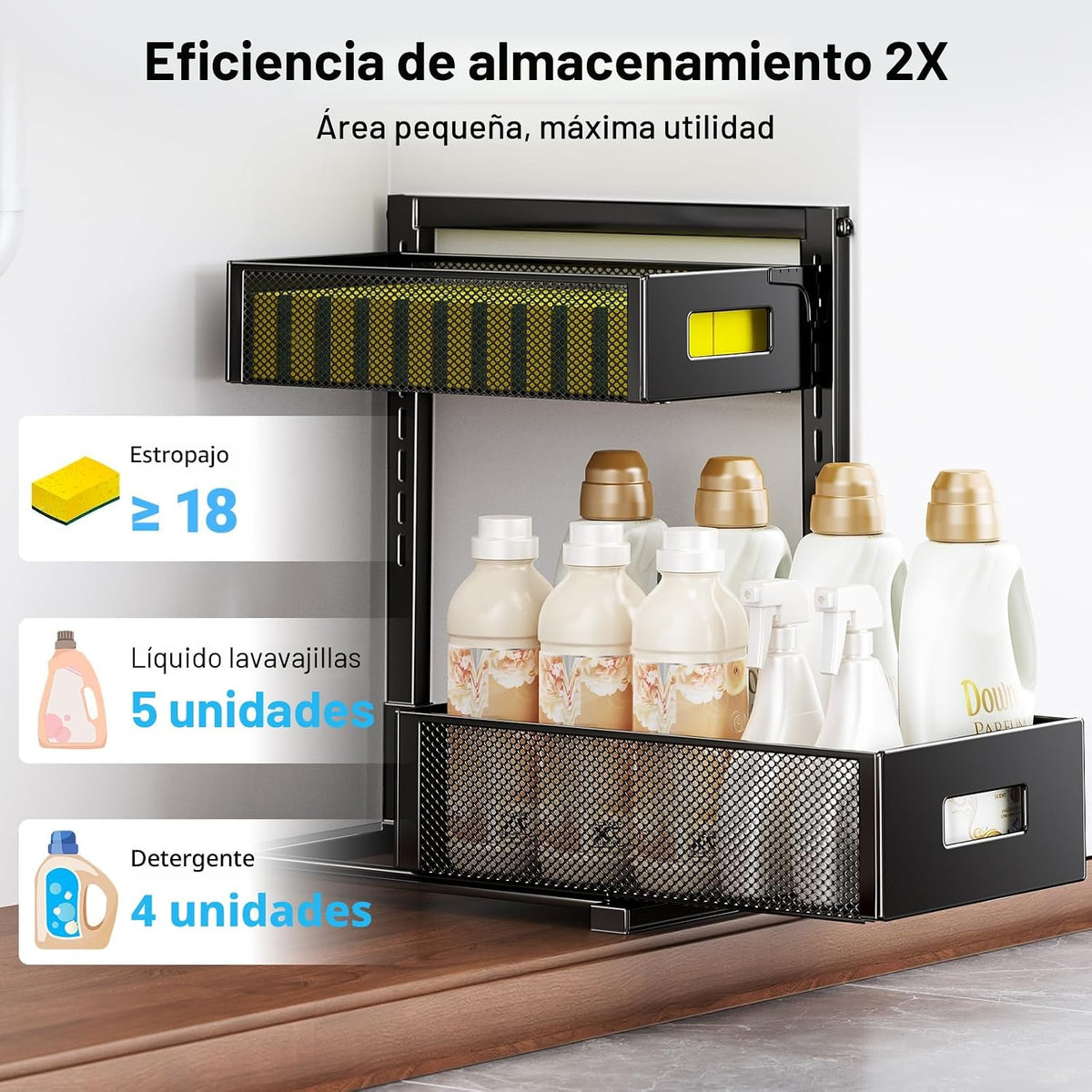 TISTAYA Organizador Debajo del Fregadero, Organizadores y Almacenam...