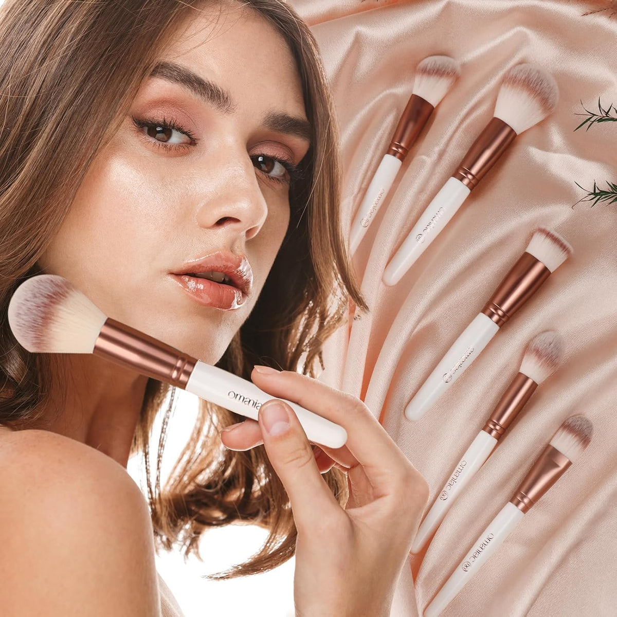 OMANIAC Juego de 20 brochas de maquillaje profesional \u2013 Base s...