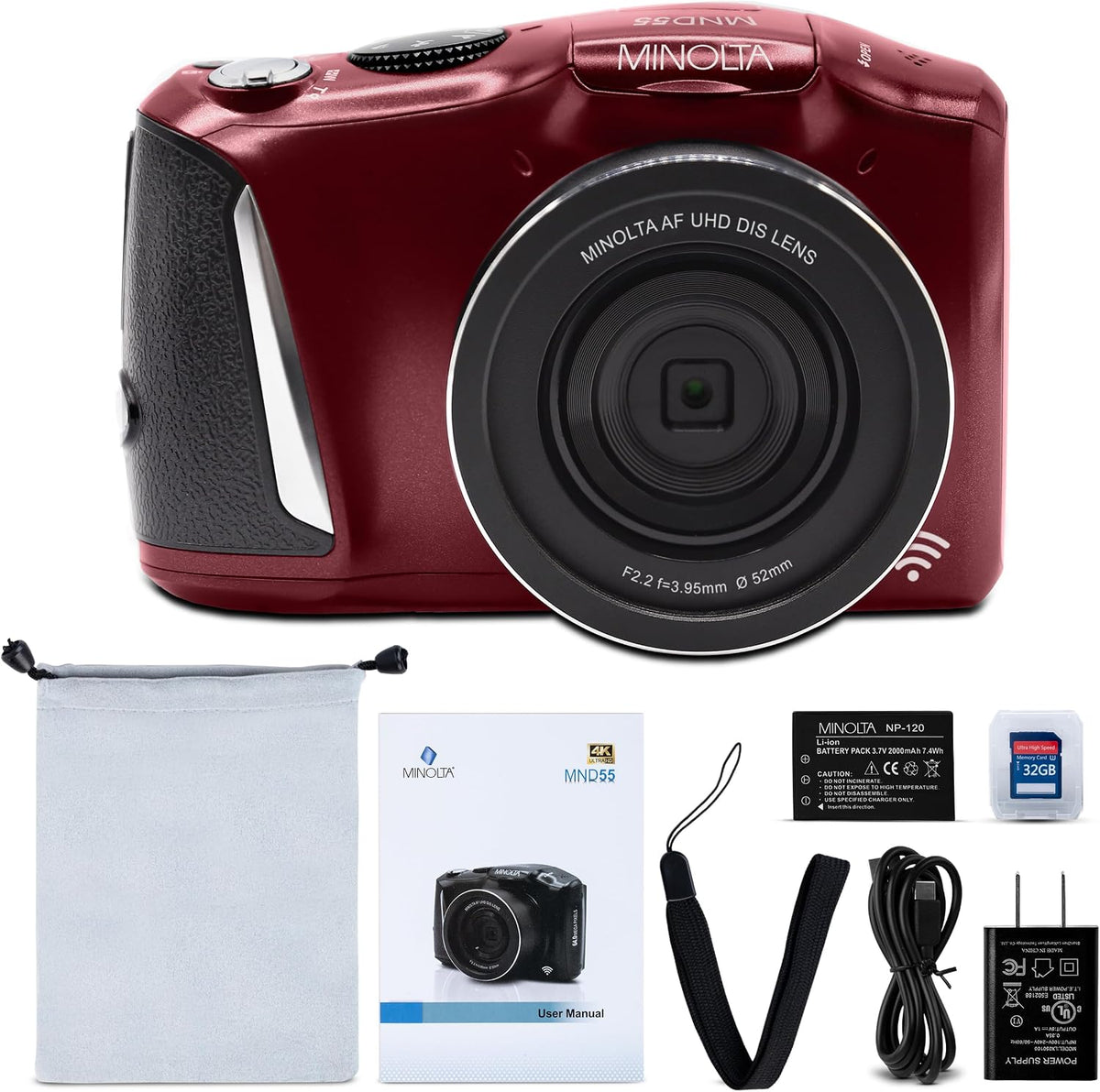 Minolta Cámara digital MND55 64MP VLOG, vídeo 4K 60FPS, zoom 16X (r...