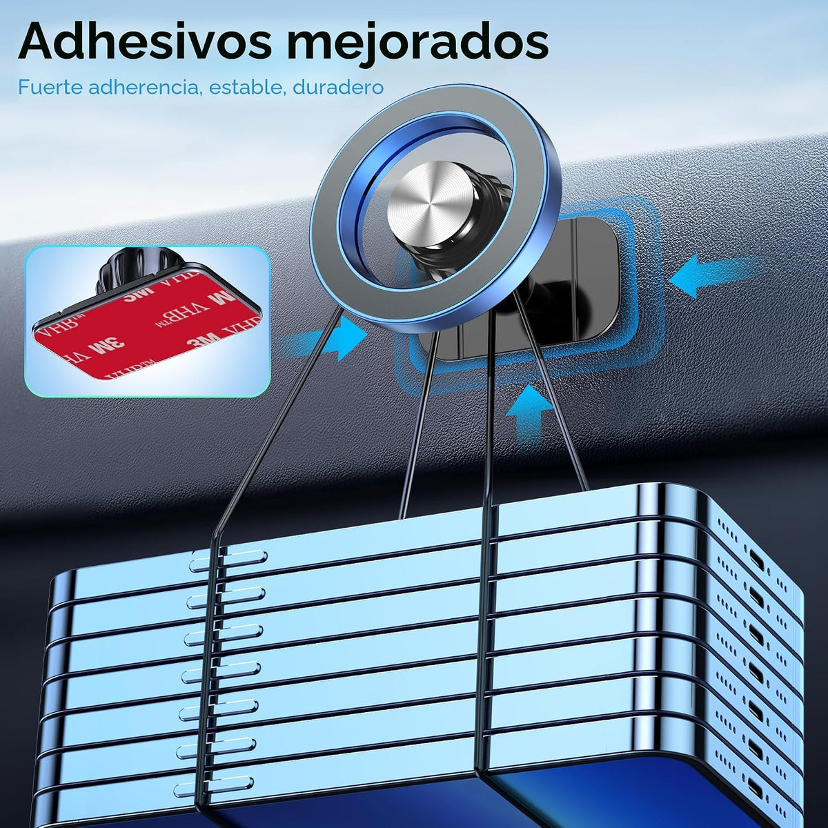 Kaistyle Soporte de coche Magsafe 20 imanes fuertes: soporte magnét...