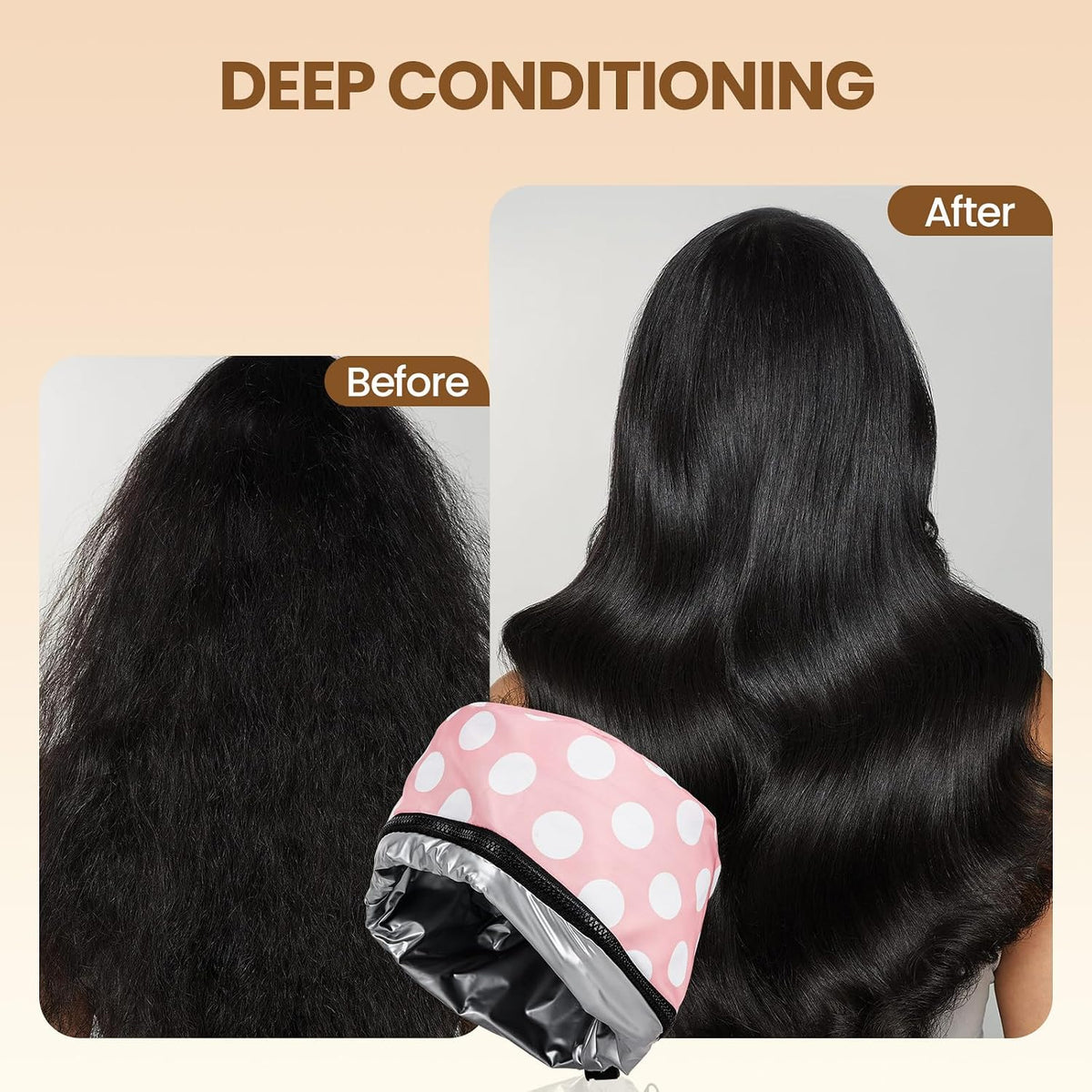 Gorra eléctrica de vapor para el cabello, gorro de cuidado capilar...