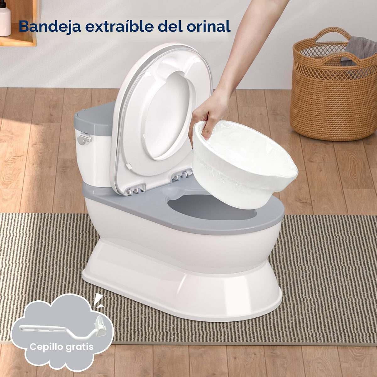 CheerTry Inodoro de Entrenamiento para Niños Pequeños 2 en 1 - Sill...