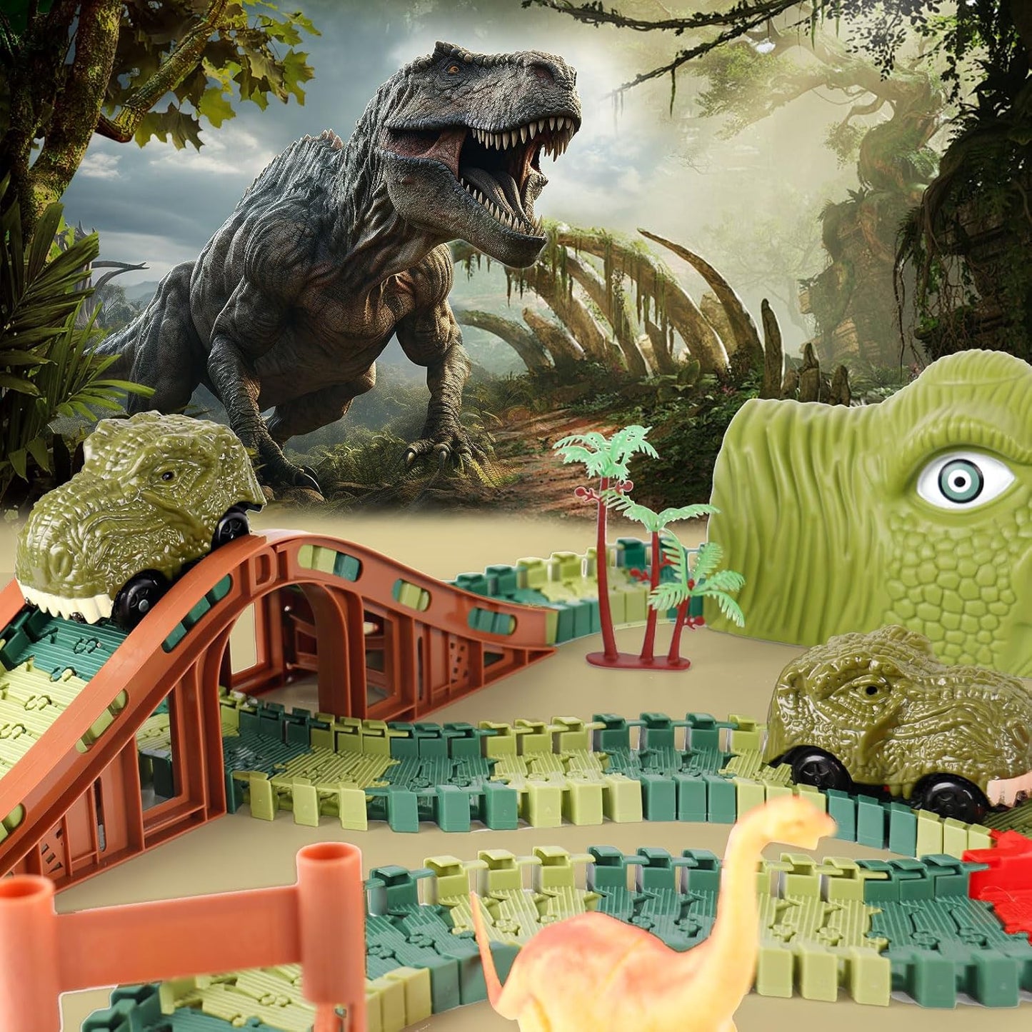 GIAT Juguetes de Pista de Dinosaurios - Los Mejores Regalos de Cump...