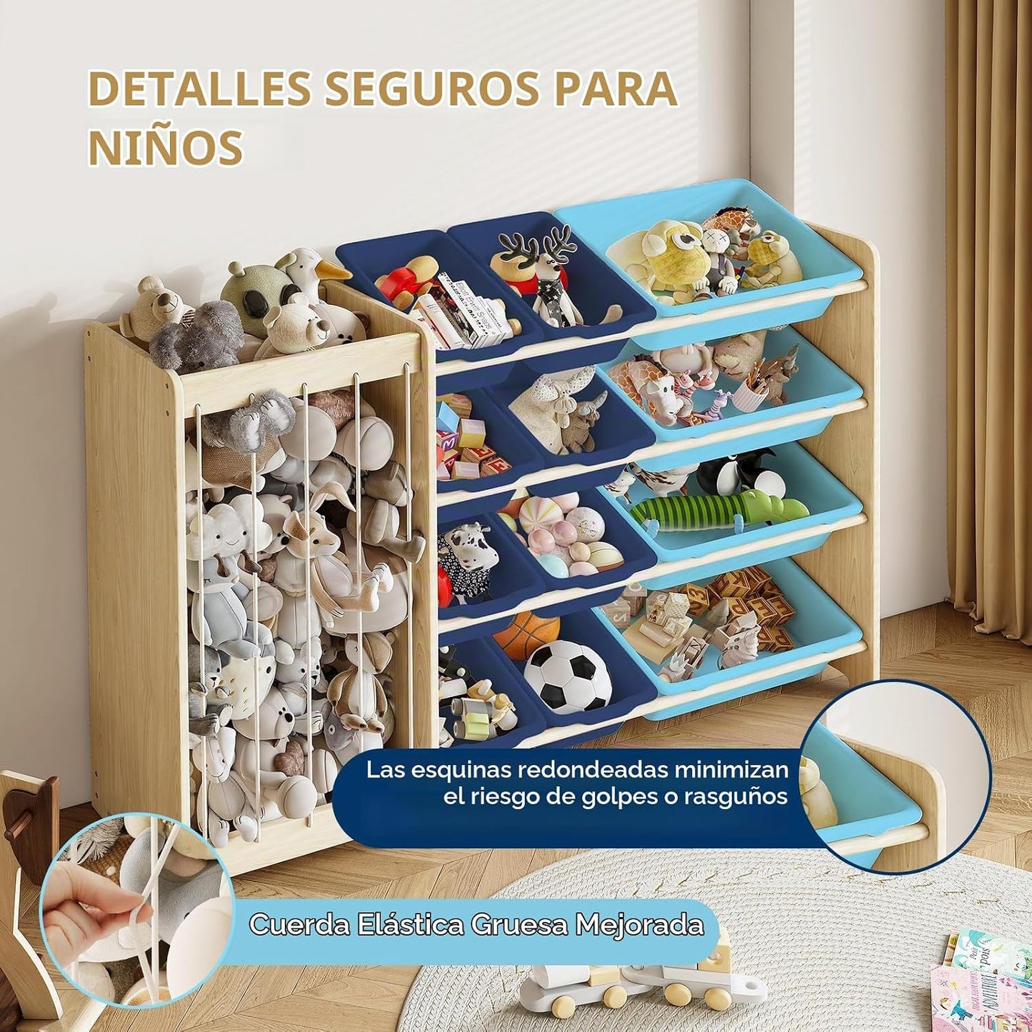EXPERLAM Organizador de Almacenamiento de Juguetes para Niños, 2 en...