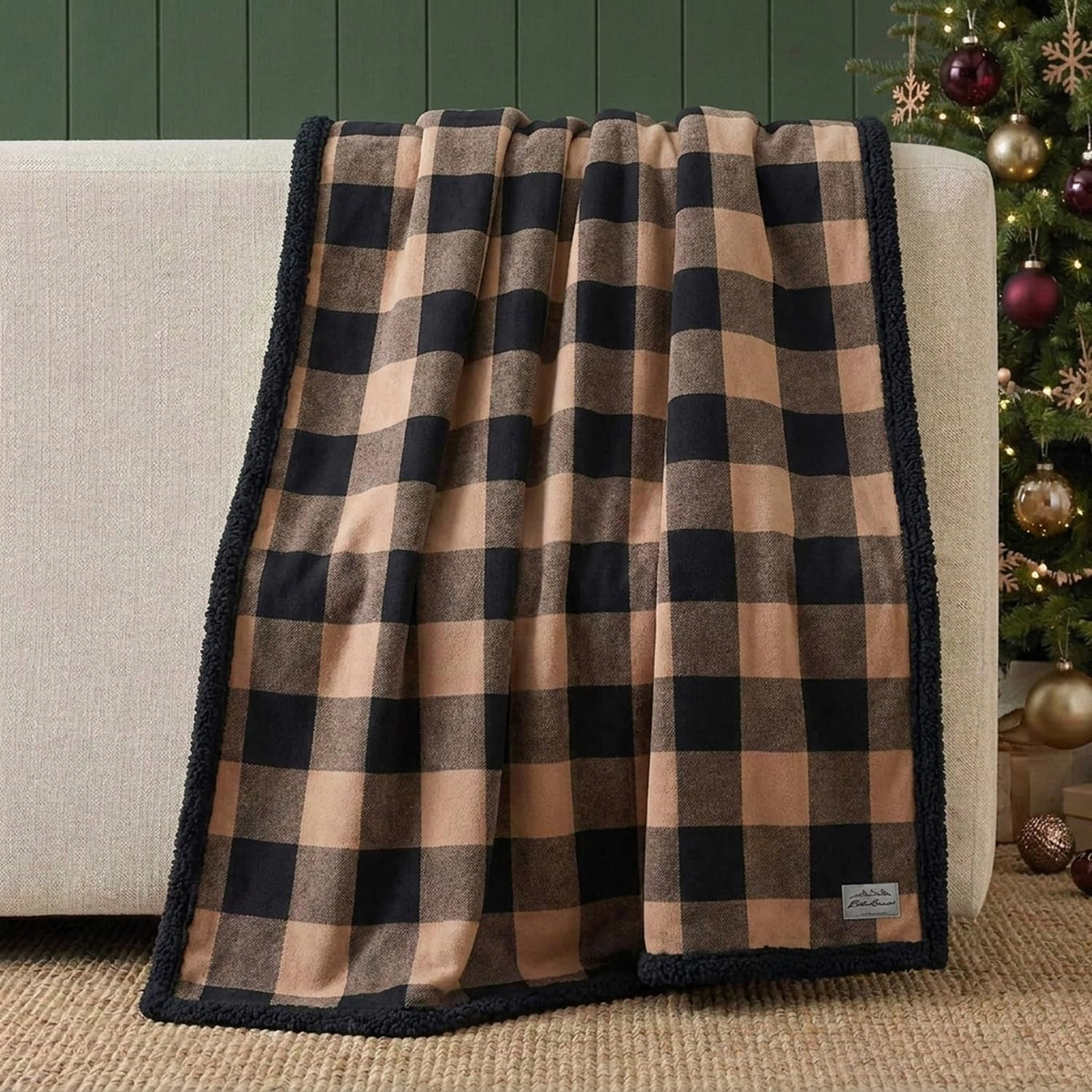 Eddie Bauer - Manta Throw, Manta Suave de Forro Polar Cepillado y S...