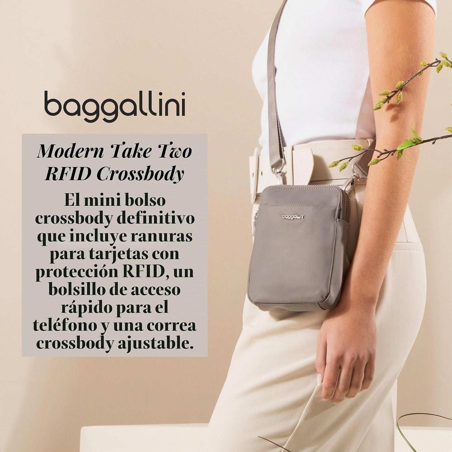 Baggallini Take Two Rfid Crossbody moderno para mujer