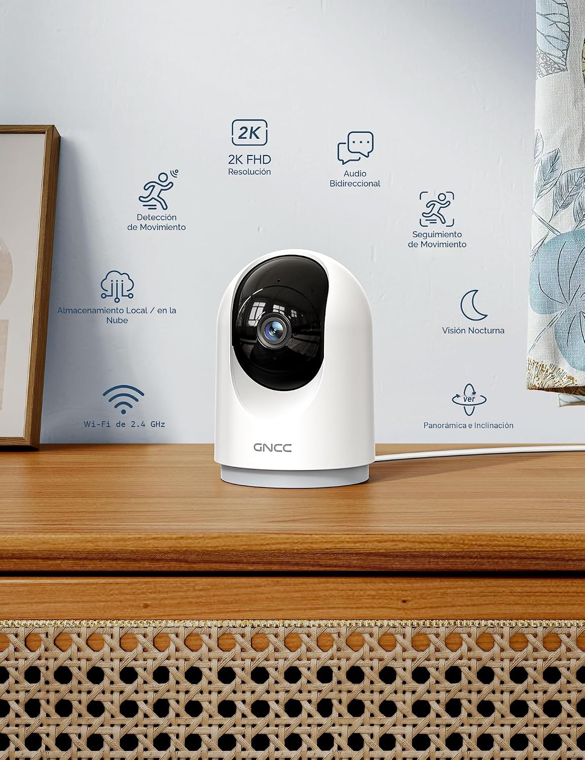 GNCC Cámaras 5G para seguridad en el hogar interior, mascota\/perro...