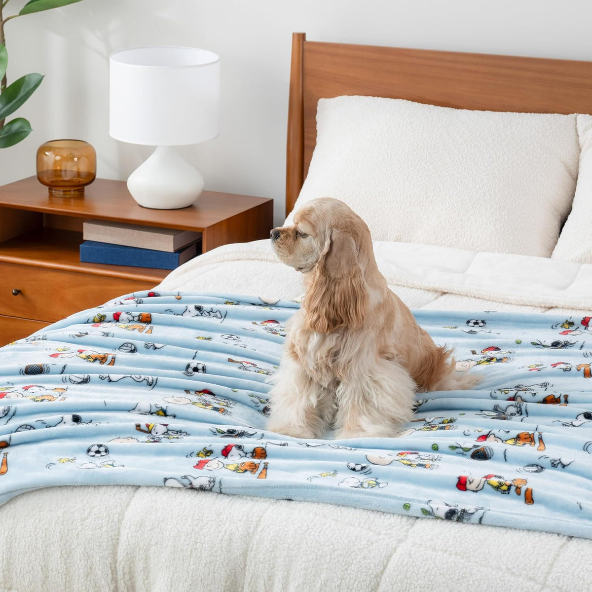 Berkshire Blanket Peanuts® VelvetLoft® Manta de Tiro de Felpa con P...