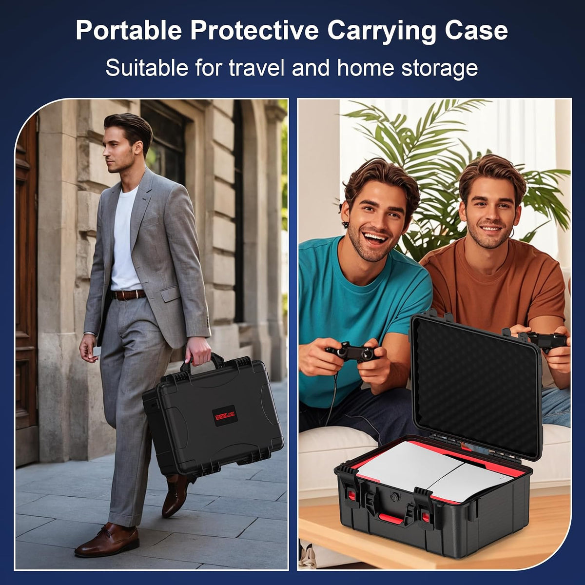 Funda rígida de viaje para PS5 Slim 2023, protección que absorbe lo...