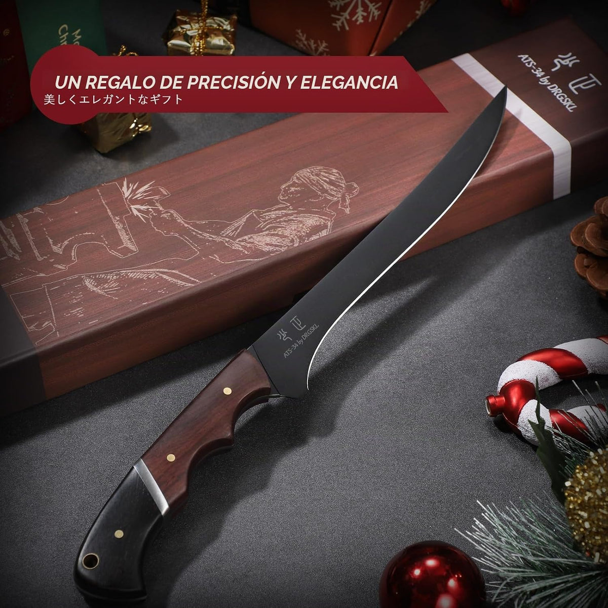 DRGSKL Cuchillo deshuesador de 7 pulgadas - Cuchillos de corte de p...