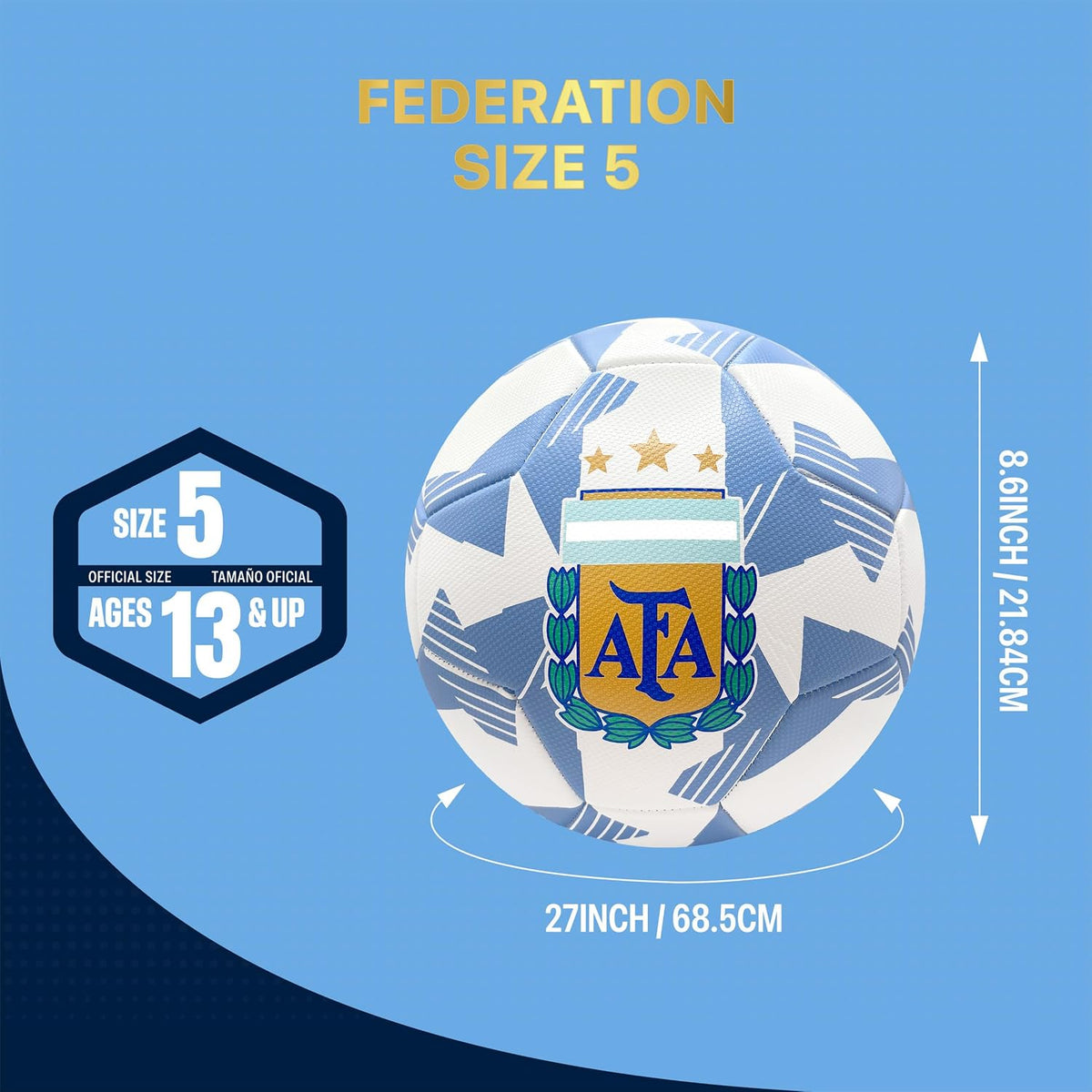 Icon Sports - Balón de fútbol oficialmente licenciado de la Asociac...