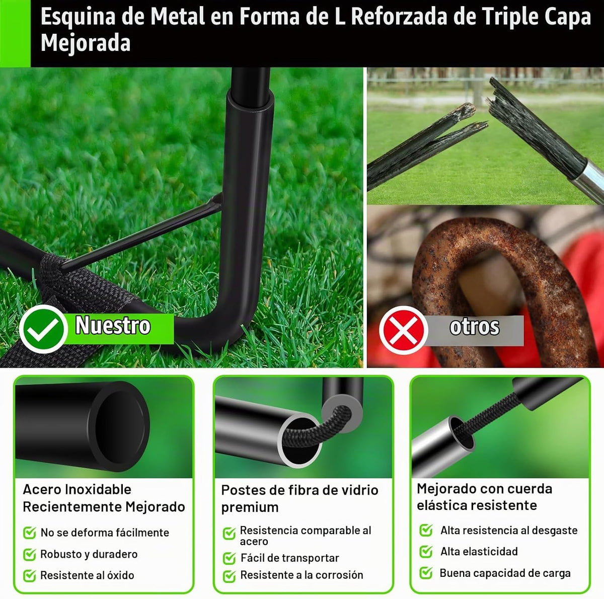FITPARNER Arcos de Fútbol para Niños para Patio Trasero - Juego de...
