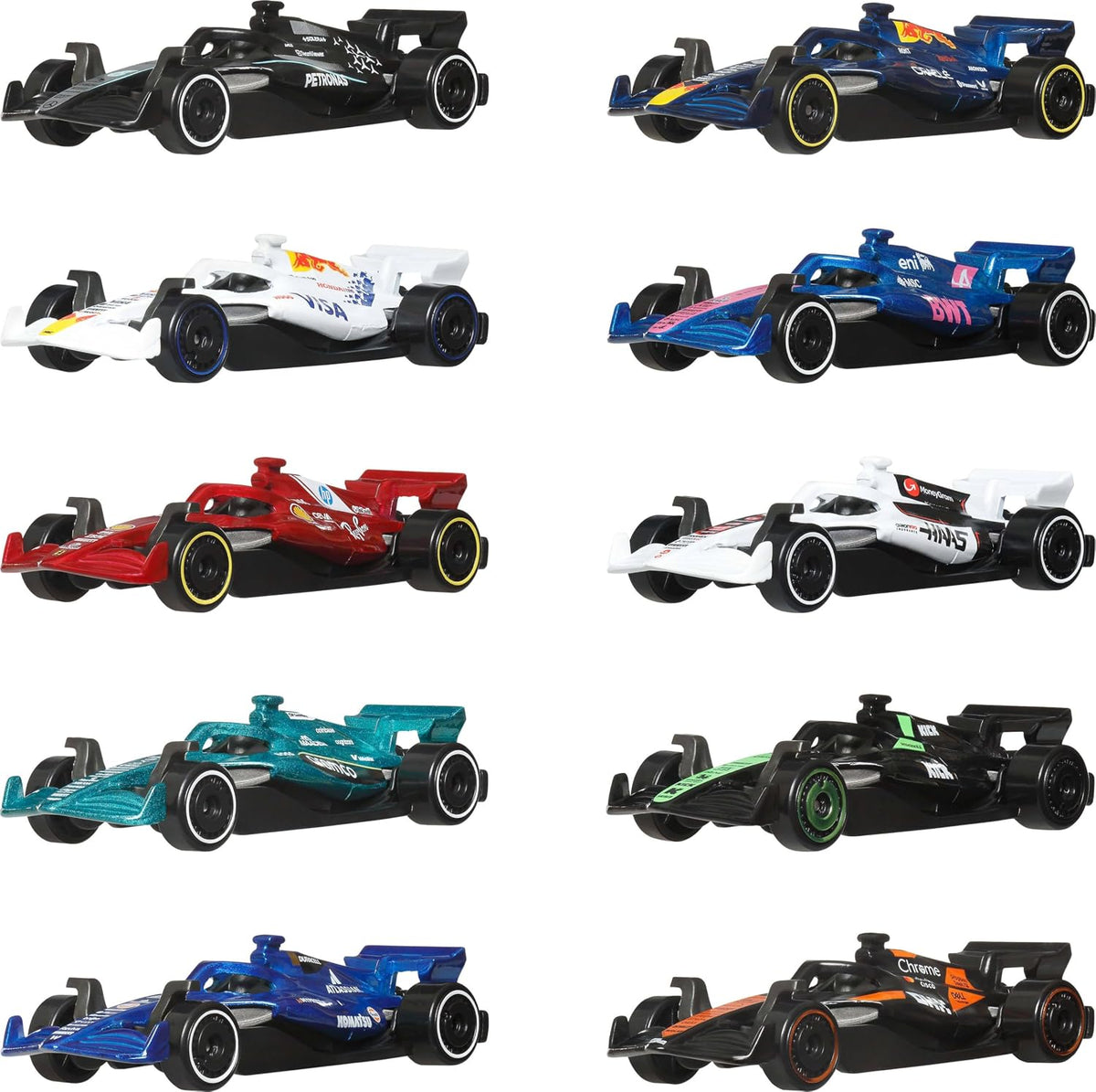 Hot Wheels Fórmula 1 2025 Paquete de 10 | Juego de 10 coches de car...