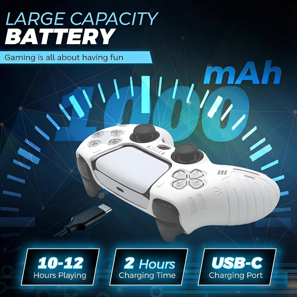NexGami Mando Inalámbrico Compatible con PS5, Gamepad Bluetooth 5.0...