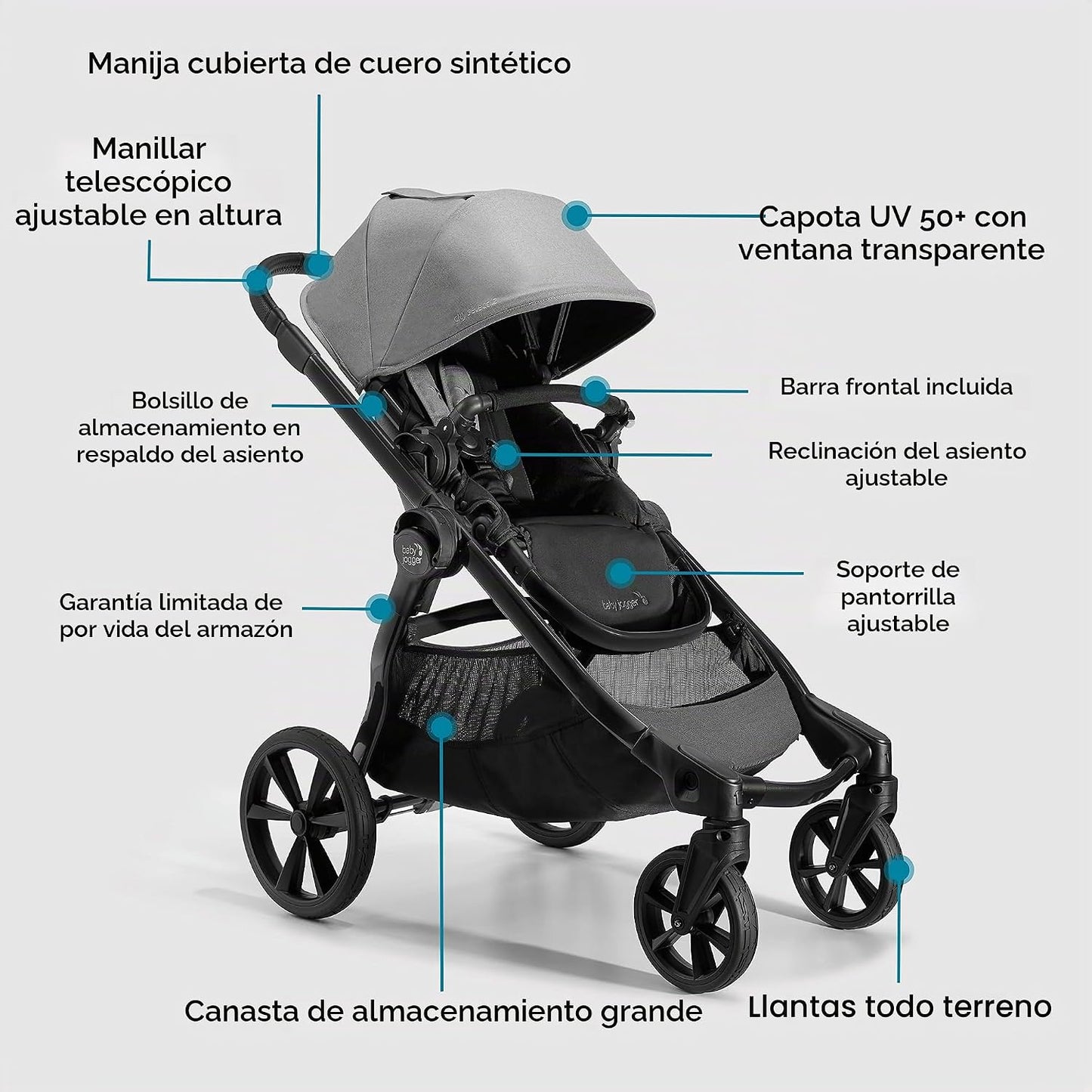 Baby Jogger City Select 2 Cochecito Modular de Individual a Doble Pike