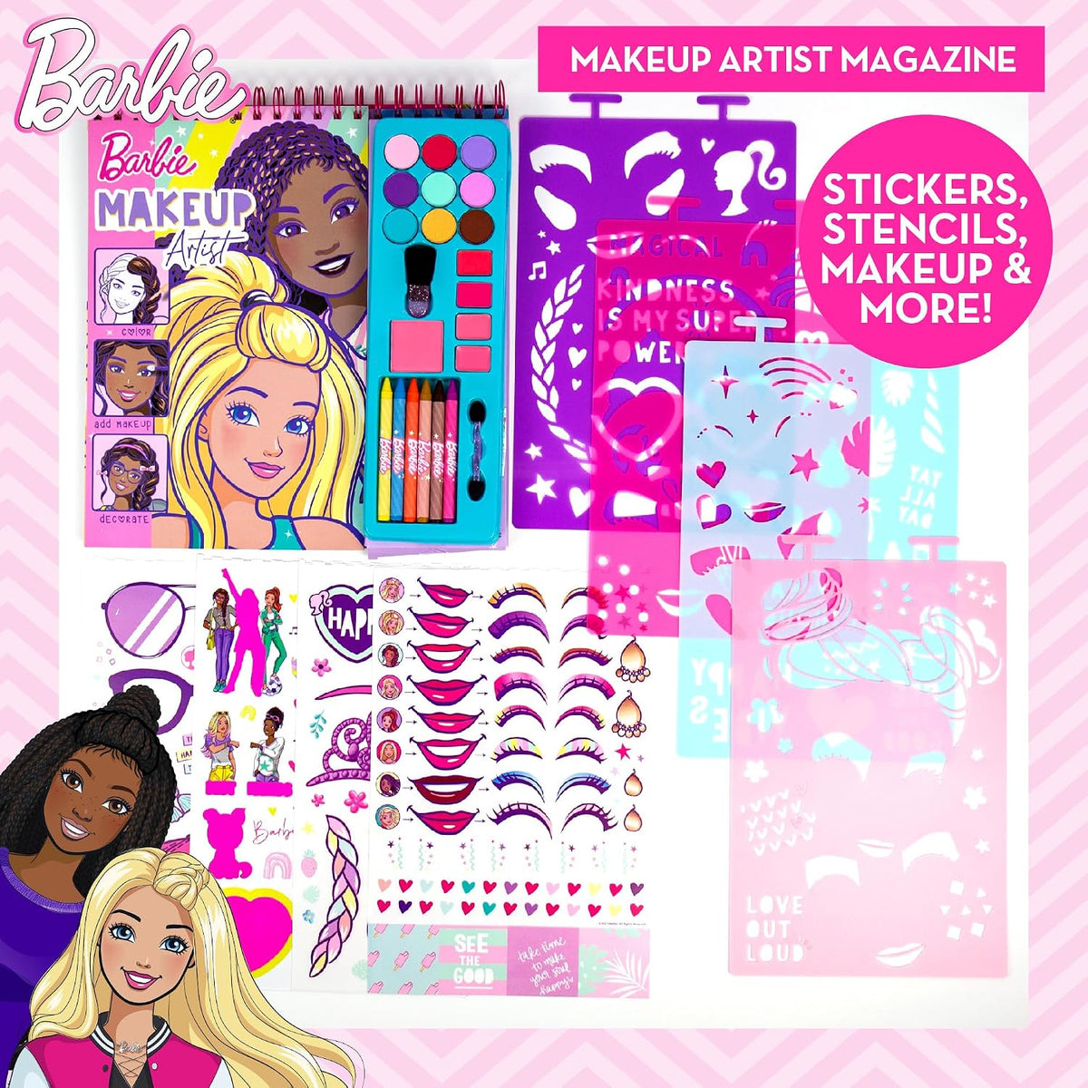 Horizon Group USA Kit de revista para artista de maquillaje, Barbie...