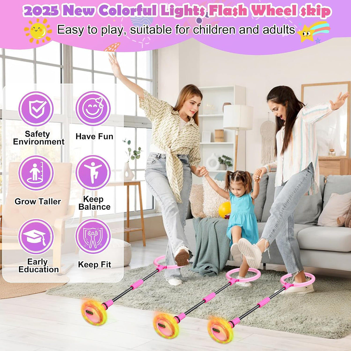 voopark Skip Ball para niños \u2013 Pantalla LED Skip It Toy con mo...