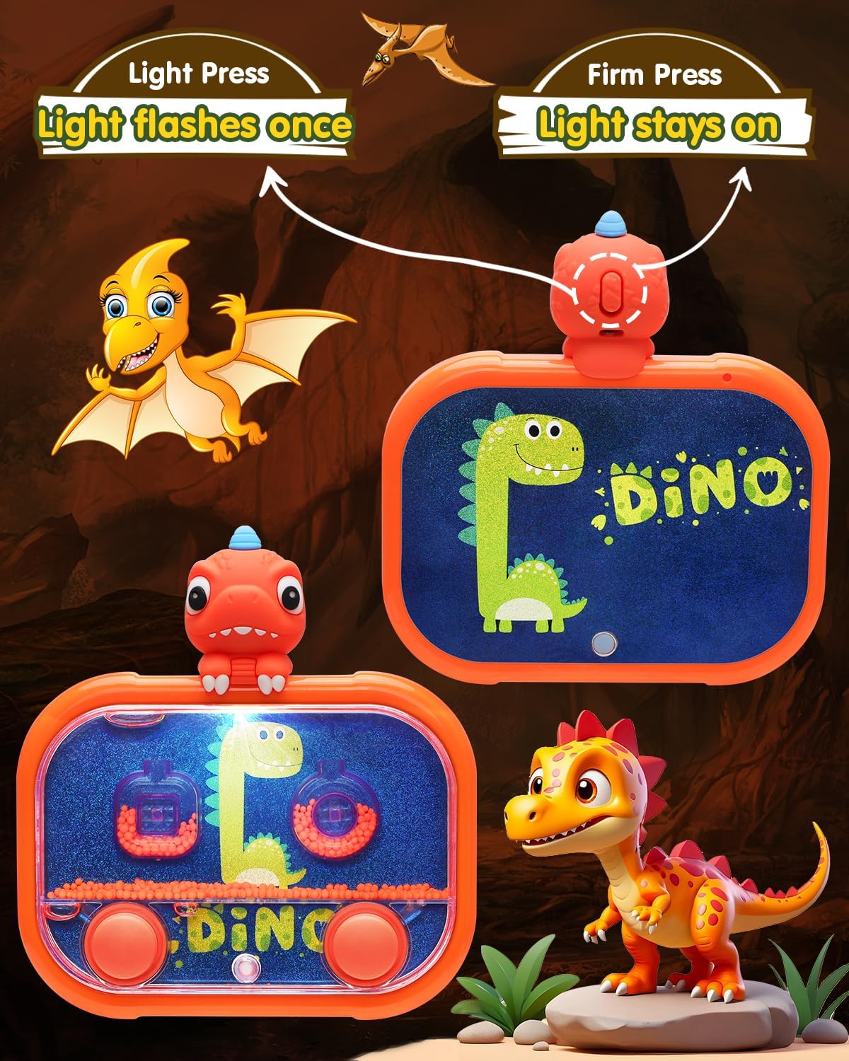 Givzan Juego de agua portátil con luz \u2013 Juego de objetivo de p...
