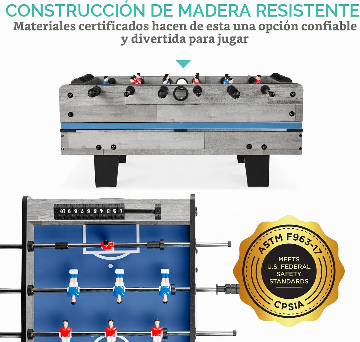 Best Choice Products Mesa de juegos múltiples 4 en 1, juego de arca...