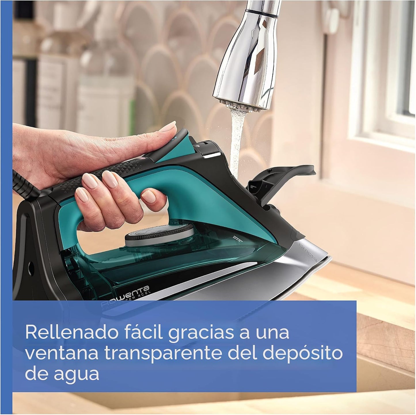 Rowenta Pro Master Plancha de Vapor con Suela de Acero Inoxidable p...