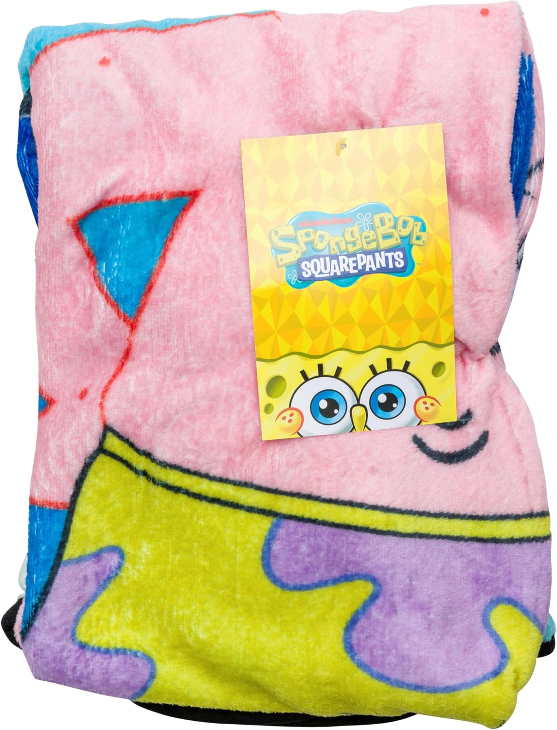 Silver Buffalo Spongebob Squarepants Patrick, manta de forro polar,...