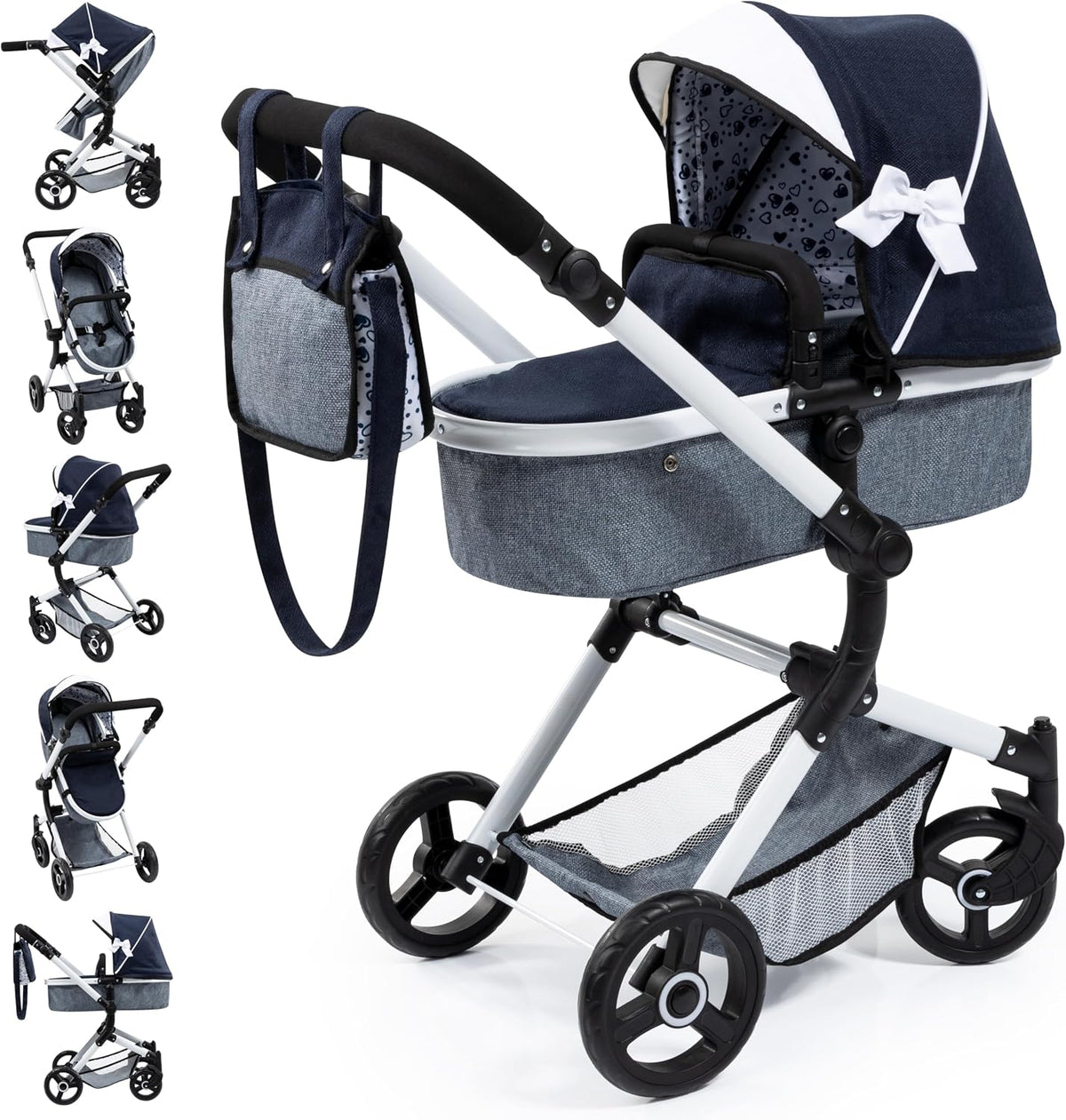 Bayer: Cochecito Neo Vario - Azul, Gris, Blanco - Incluye bolsa de...