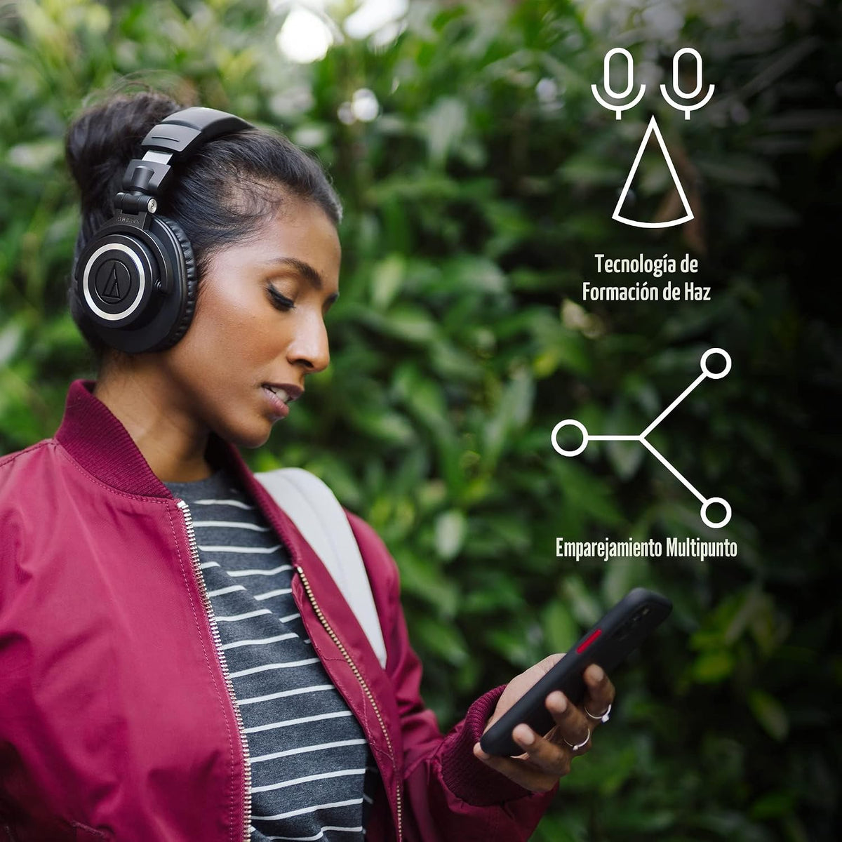 Audio-Technica ATH-M50XBT2 Auriculares inalámbricos, color negro