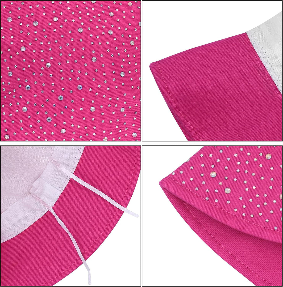 BOLLEY JOSS Sombrero de cubo brillante para mujer, sombrero de sol...
