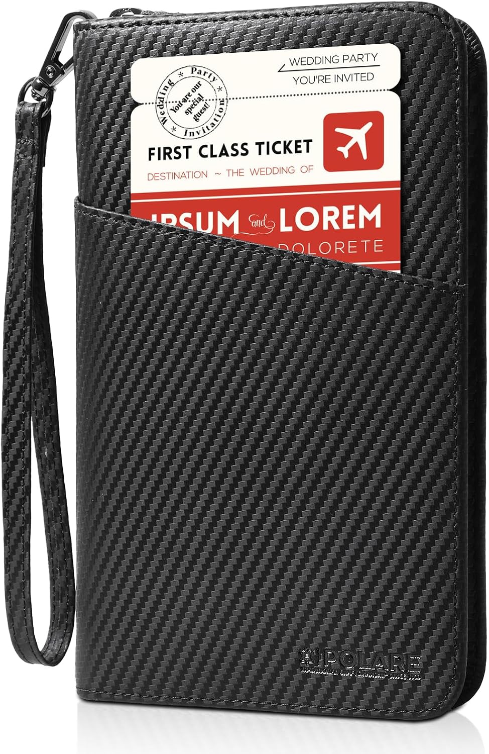 Polare - Funda para pasaporte de cuero de grano completo para hombr...