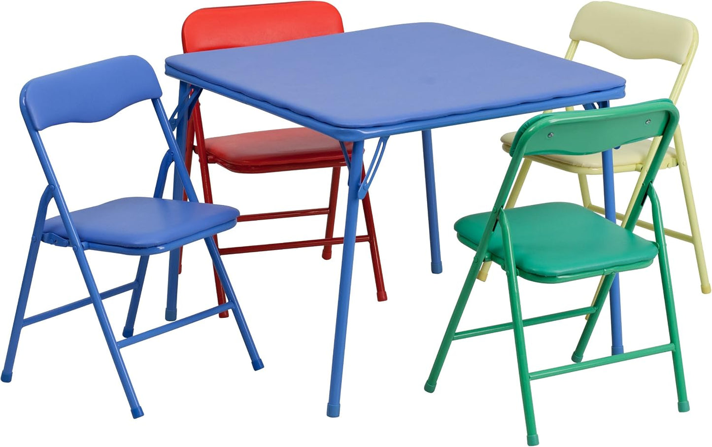 Flash Furniture - Juego de mesa y sillas plegables de 5 piezas Mind...