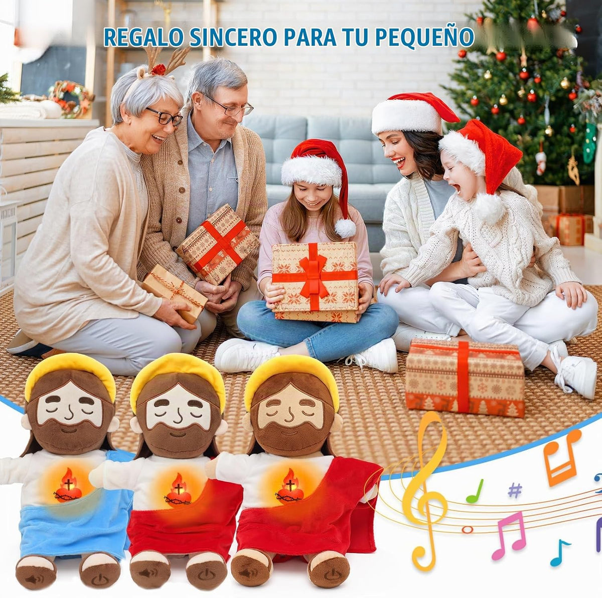 Juguetes de peluche calmantes de Jesús de 15 pulgadas que respiran...