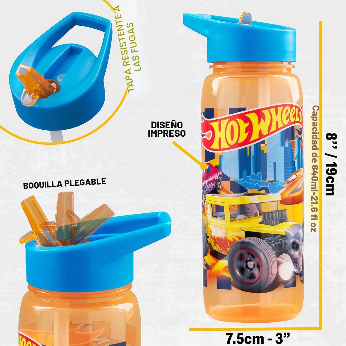 Get Trend Hot Wheels Bolsa de almuerzo, caja Bento y botella de agu...