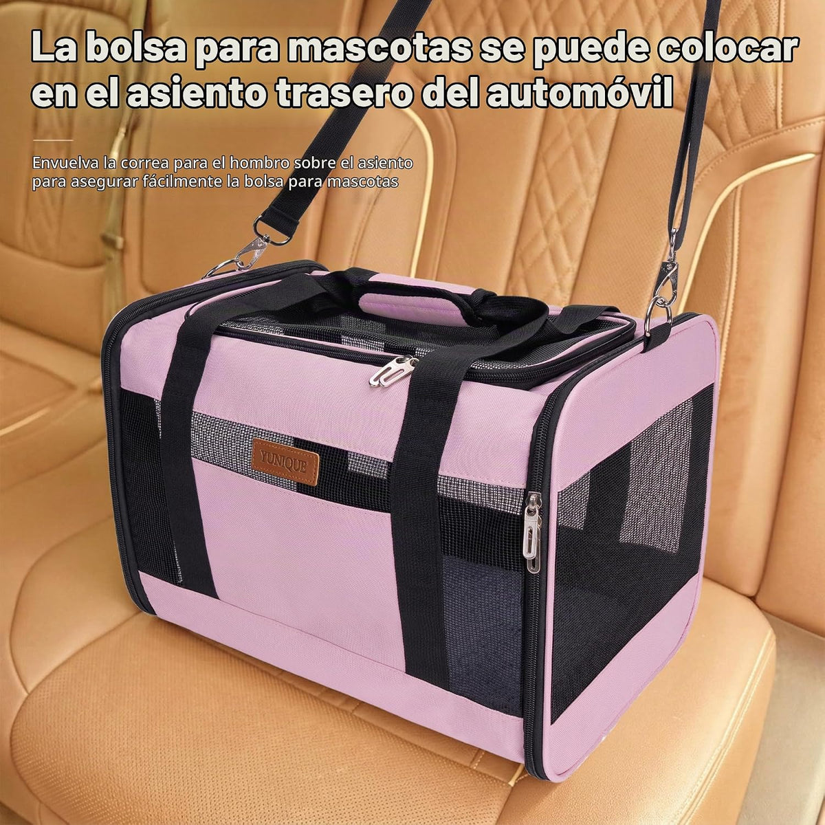 YUNIQUE Transportador de gatos y perros de lados suaves para mascot...