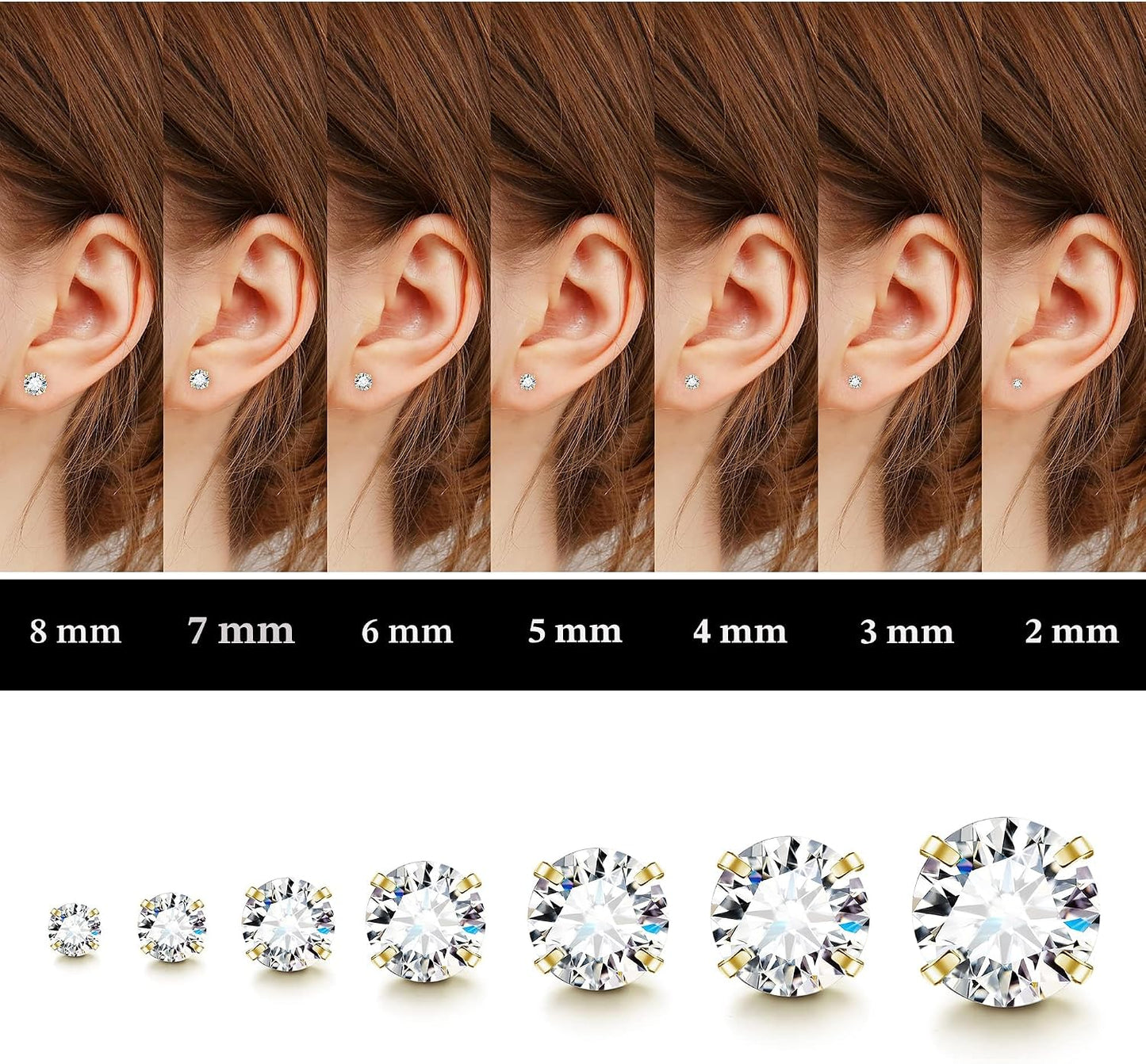 Fansilver Pendientes hipoalergénicos de 0.71 oz con parte trasera p...