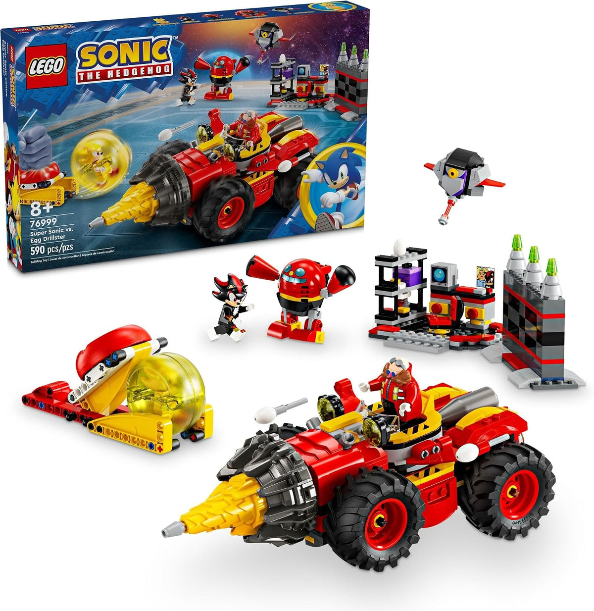 LEGO Sonic The Hedgehog: Super Sonic vs. Egg Drillster - Juguete de...