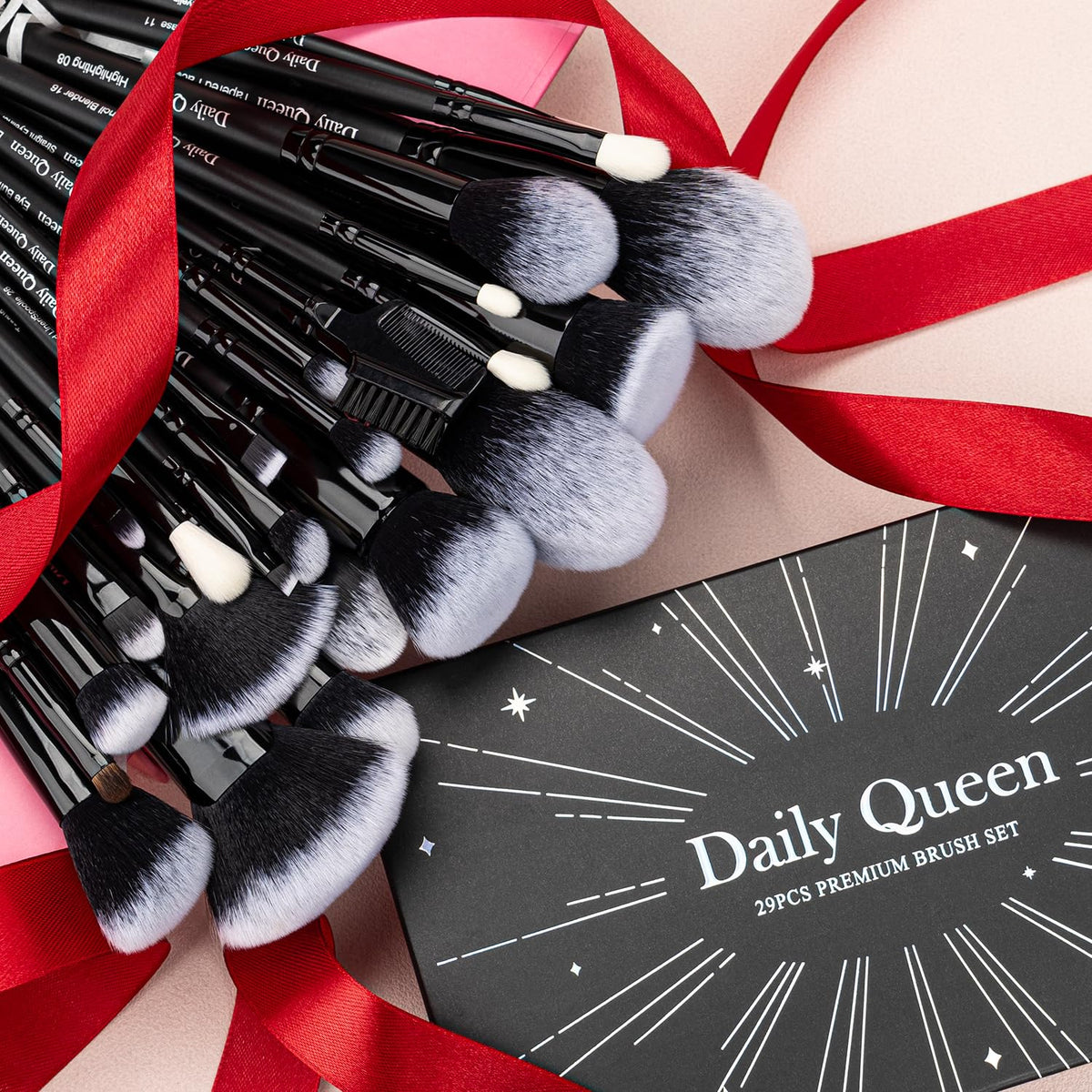Daily Queen Juego de brochas de maquillaje profesional Kabuki, 29 u...