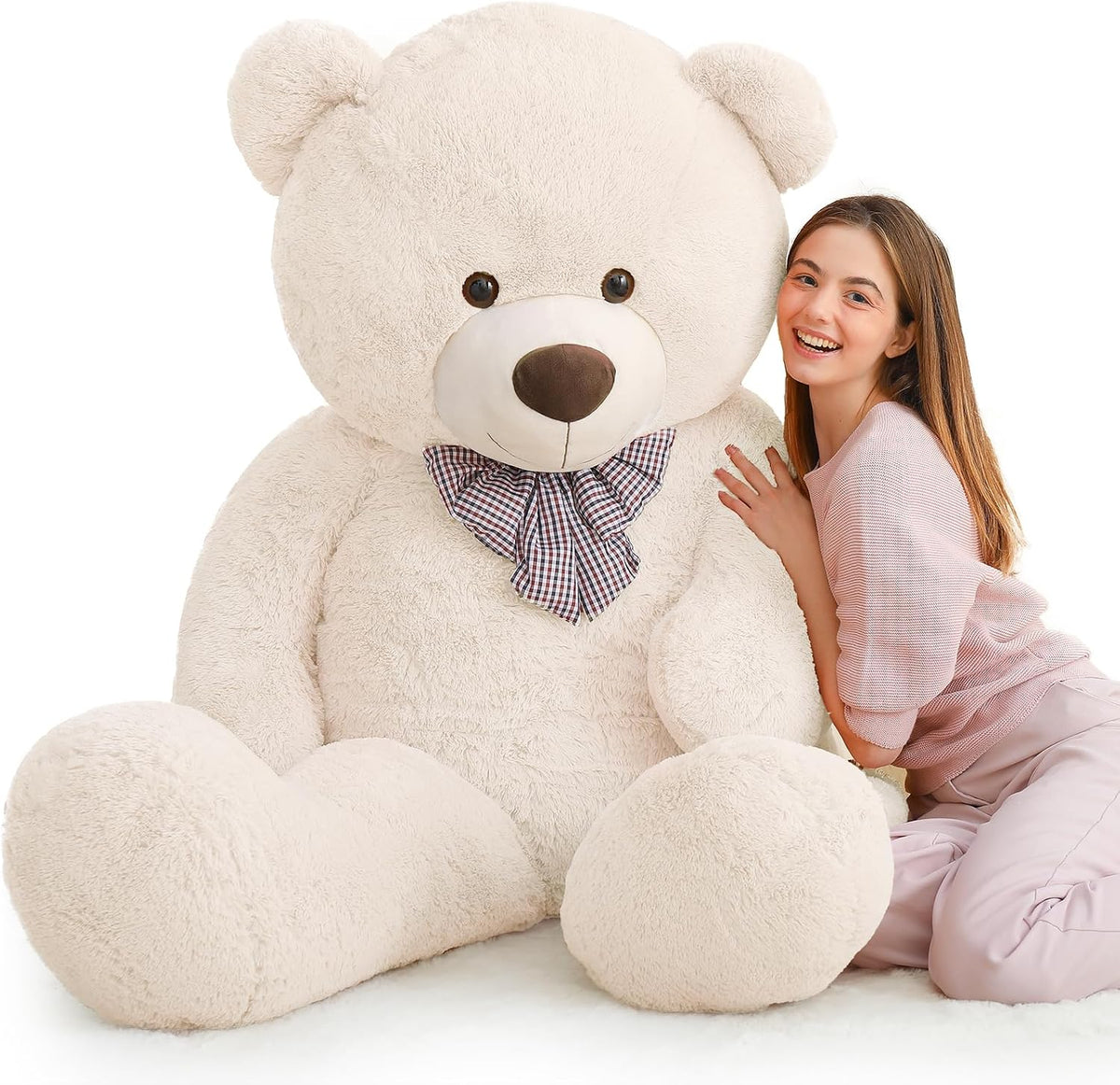 MaoGoLan Oso de peluche gigante blanco animal de peluche de 6 pies,...