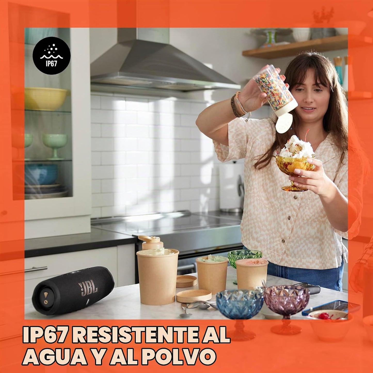 JBL Charge 5 Wi-Fi - Altavoz portátil Wi-Fi - Negro | Bold JBL Orig...