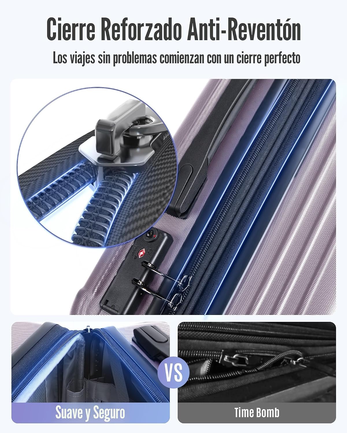 Juego de equipaje LIGHT FLIGHT, juego de 3 maletas extensibles, equ...