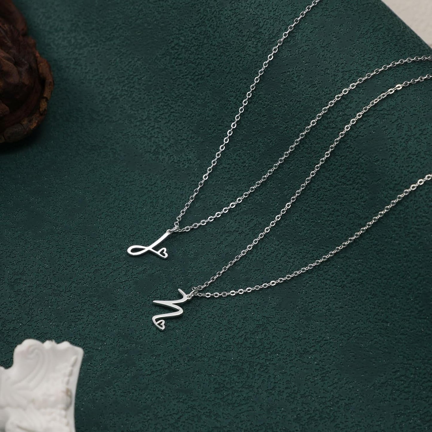 CAROVO - Collares con inicial para mujer, delicado collar con dije...