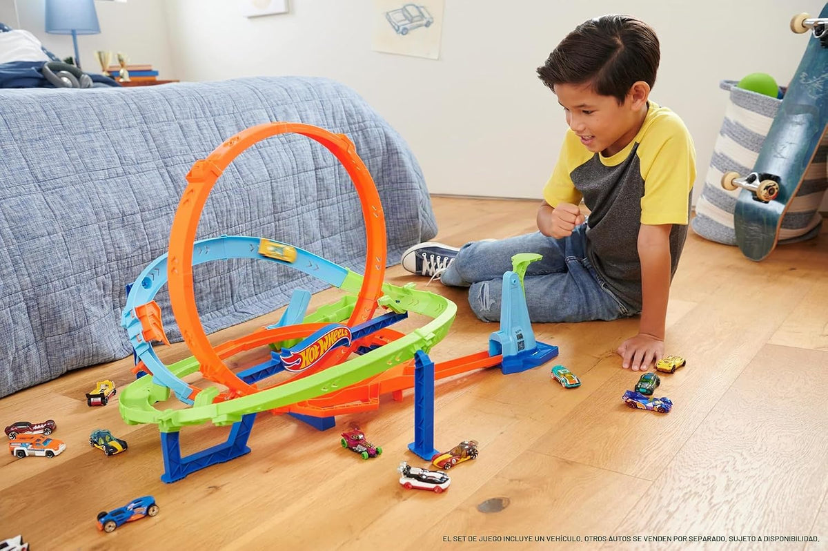 Hot Wheels Set de Pista de Carros de Juguete, Set de Pista Action L...