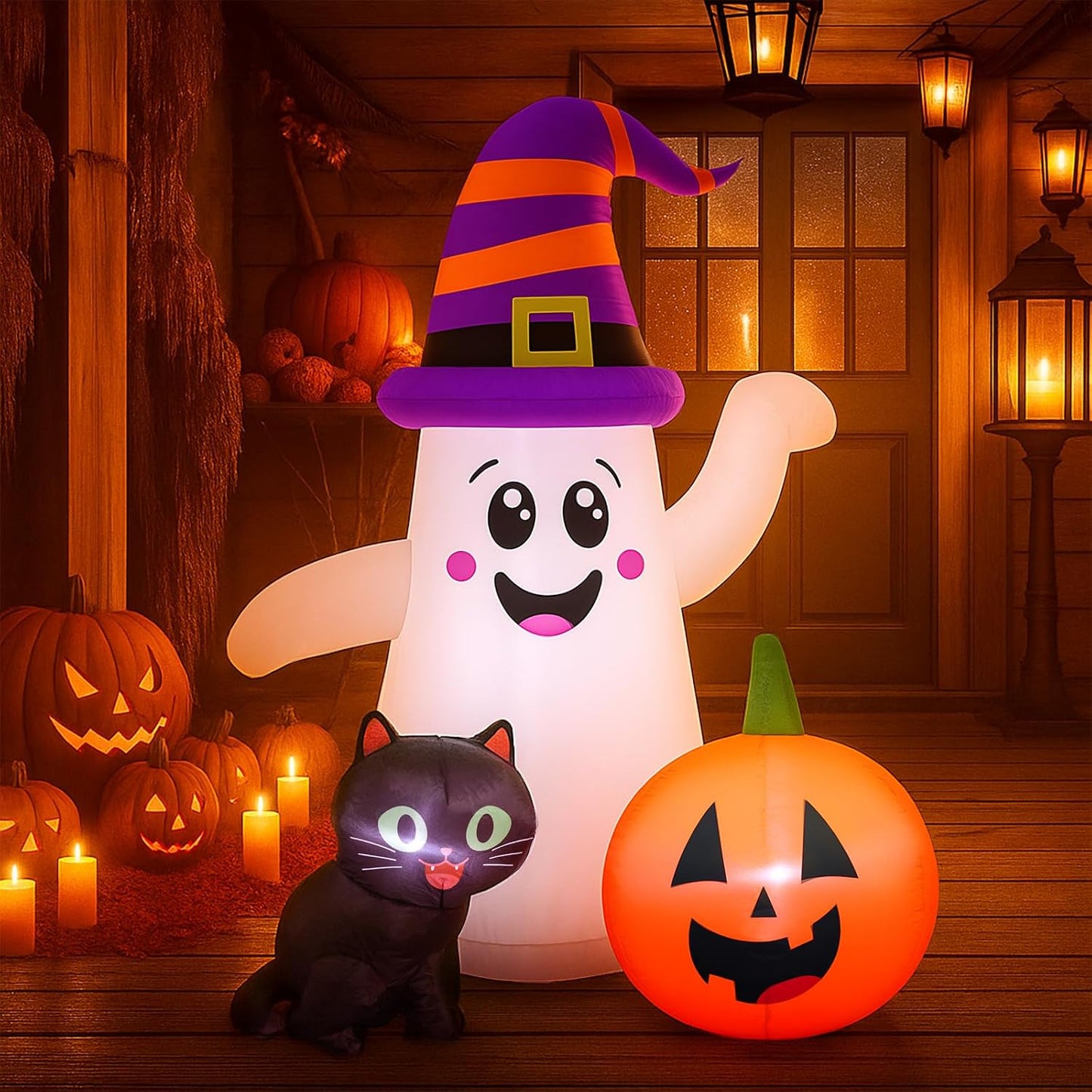 Inflables de Halloween de 5 pies, bonitas decoraciones de Halloween...