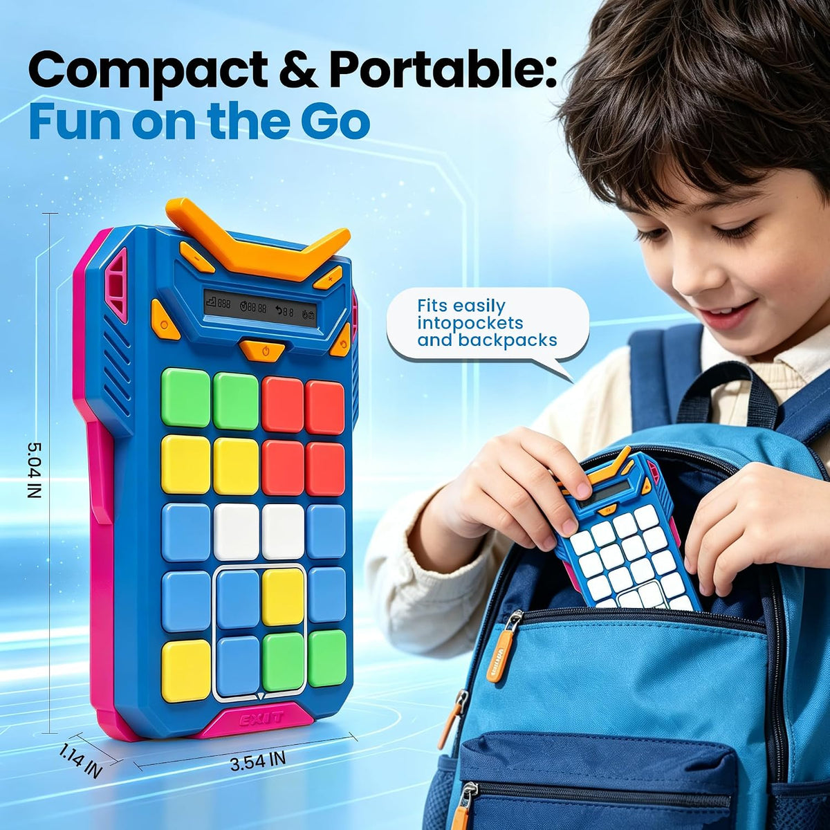Bangqitimes Consola de juegos lógica 4 en 1 para niños, rompecabeza...