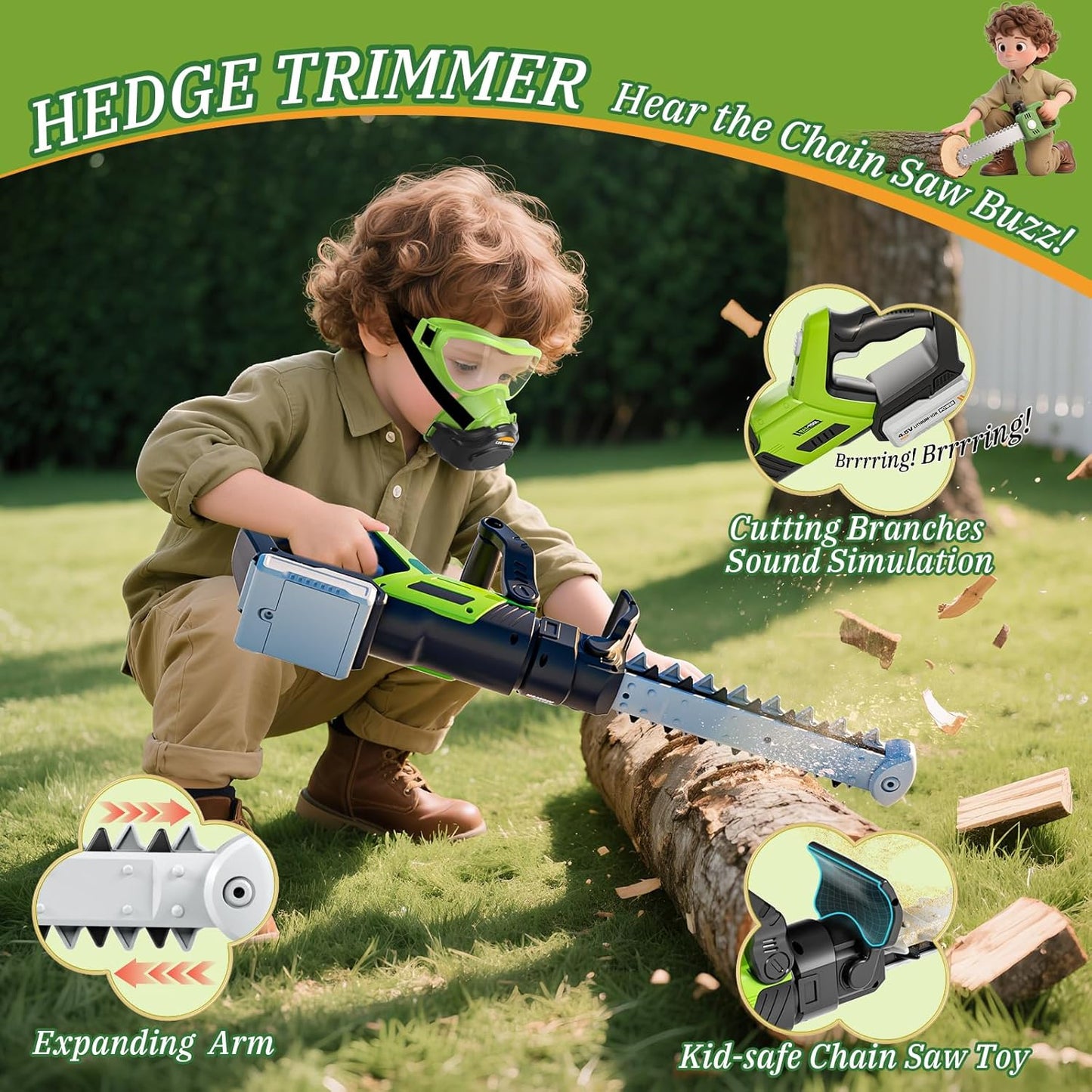 Juego de herramientas para niños, 3-EN-1 herramientas de jardín elé...