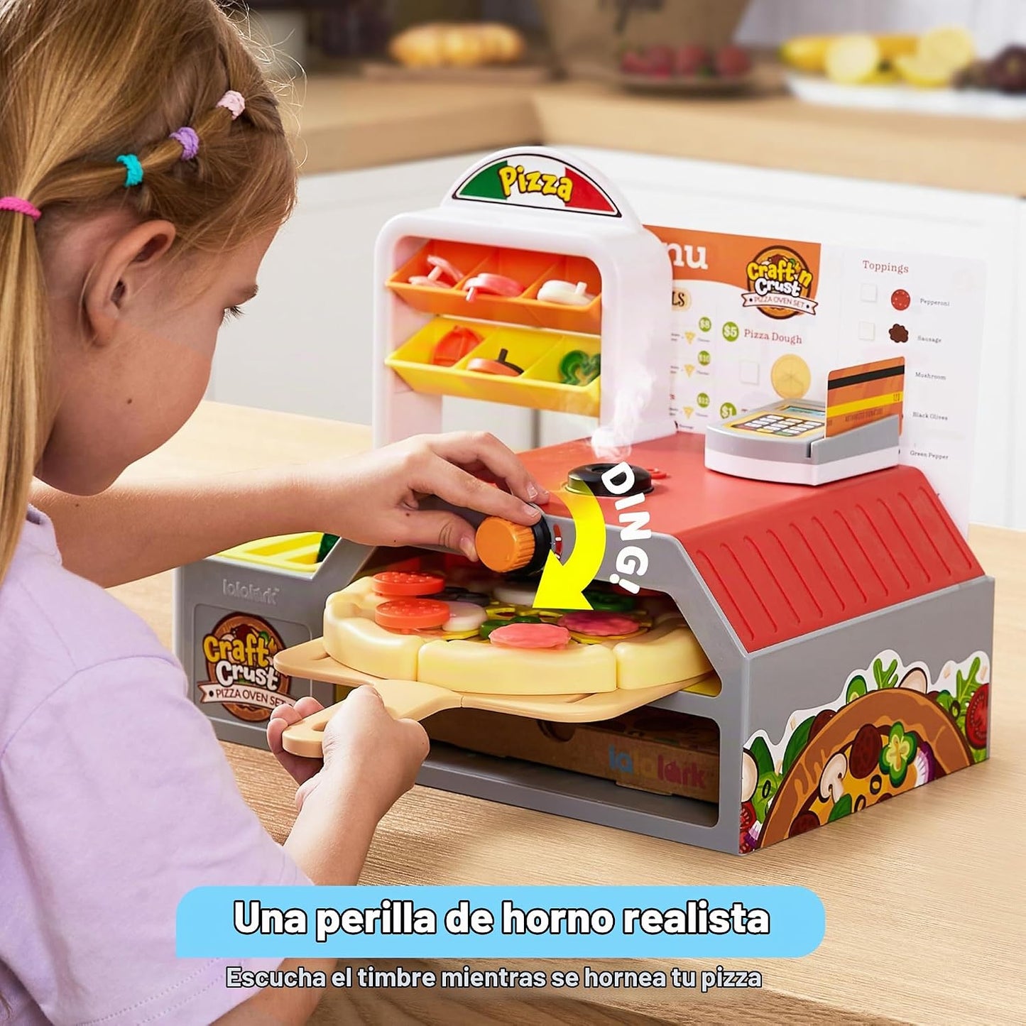 JOVA lalalark Piza - Juguetes de comida con regirster de efectivo,...