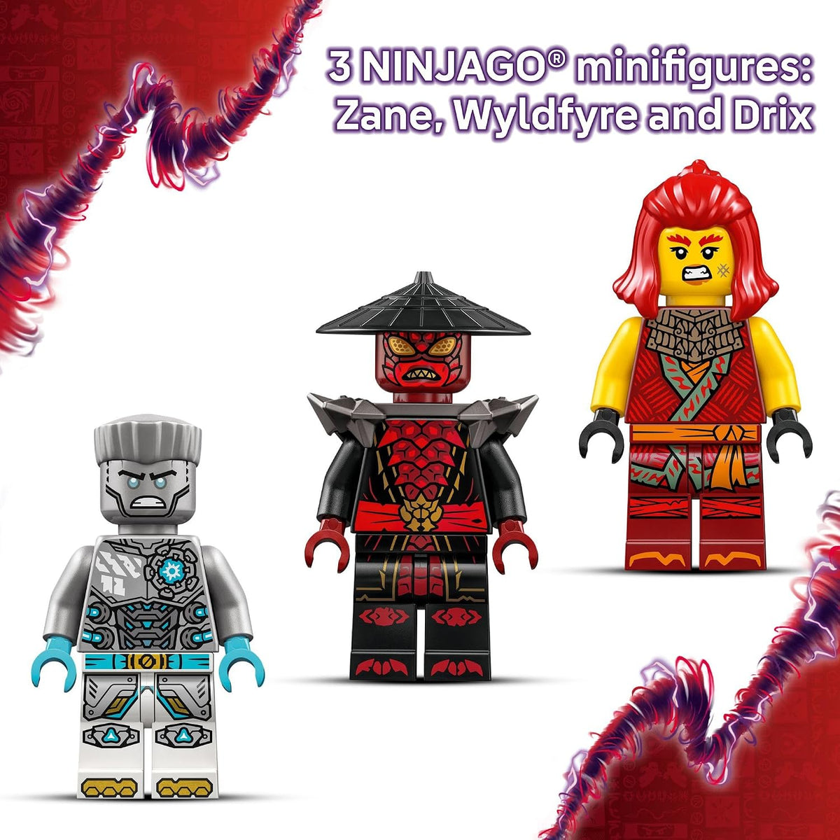 LEGO NINJAGO Conjunto de construcción de juguete de traje de batall...
